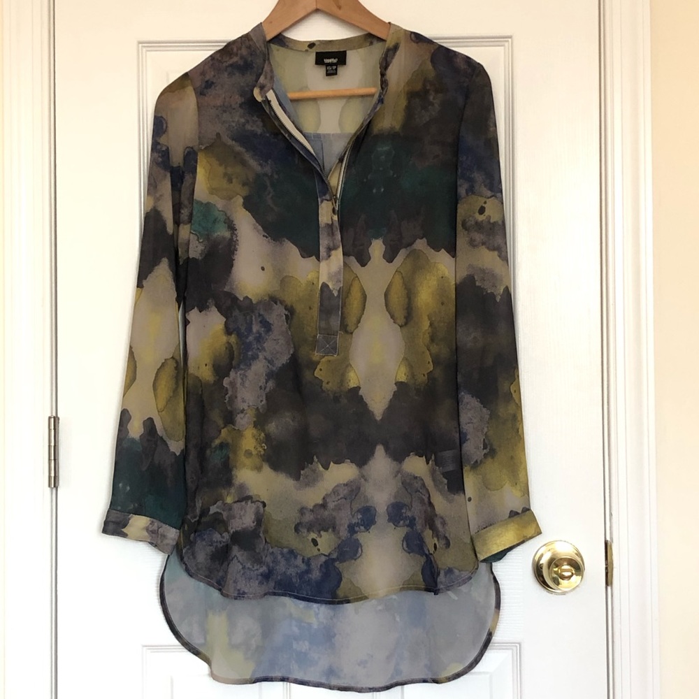 3/$25 Mossimo Abstract Print Sheer Blouse